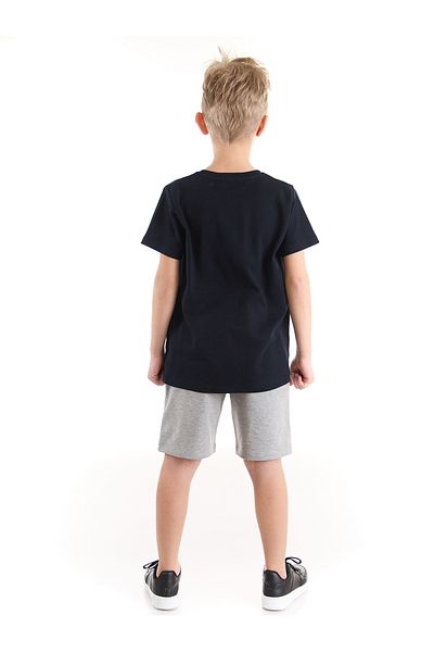 MSHB&G Zone Jungen Set mit T-Shirt und Shorts in Schwarz und Grau