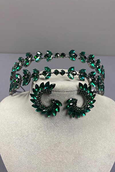 Limelia Cercei rotunzi cu coroană de henna de mireasă cu două rânduri model Alfa