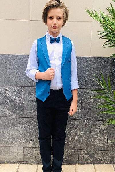 Mnk Indigo Sports Vest Boy's Suit Blue