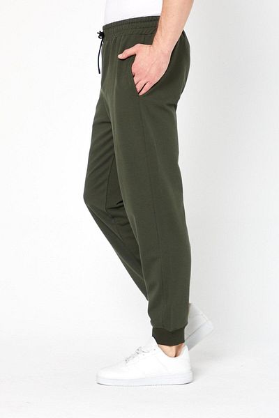 odelon Ανδρικό φούτερ χακί Jogger Fit