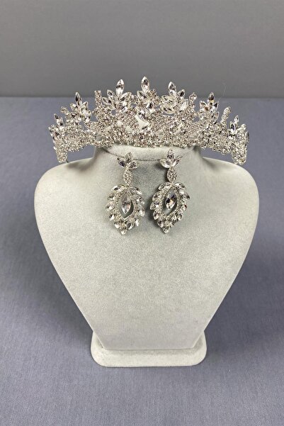 Limelia Set de cercei și coroană de mireasă din argint Belur