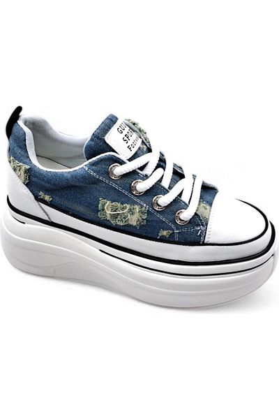 Guja 24K322 High Sole Blue Dámské sportovní boty-Modrá