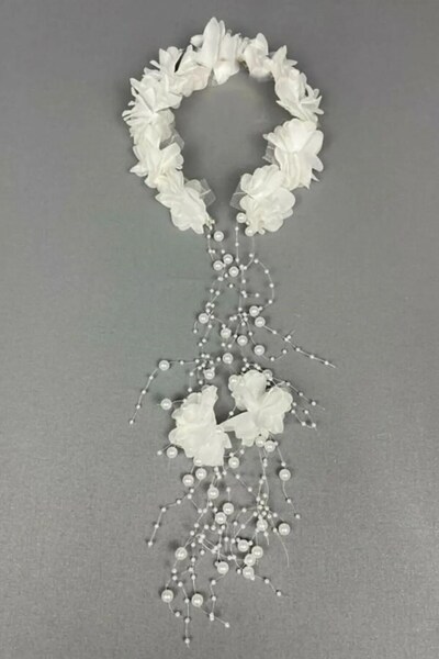 Limelia Στέμμα νυφικών μαλλιών - Σχέδιο λουλουδιών με λέιζερ