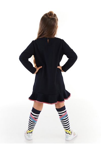 MSHB&G Schwarzes Langarmkleid- und Socken-Set für Mädchen