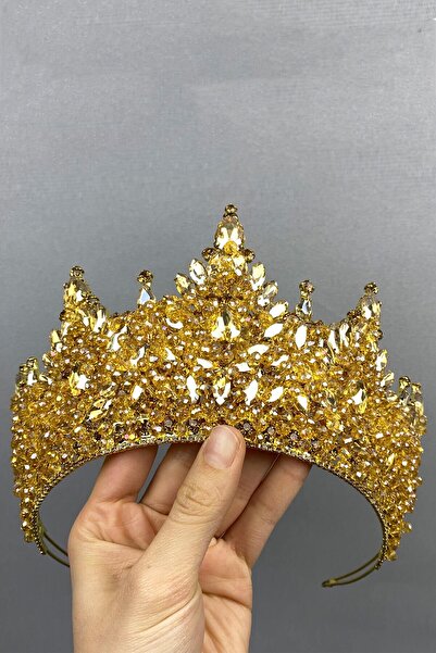 Limelia Coroana de henna pentru mireasa model Paris culoare miere