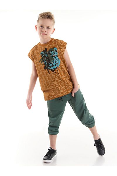 MSHB&G Tiger Boy T-shirt Capri Shorts Set