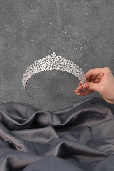 Limelia Νυφικό στέμμα Asylaa με πέτρες ζιργκόν