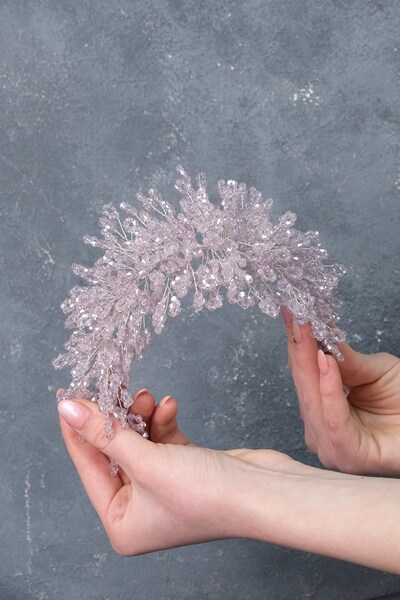 Limelia Αξεσουάρ νυφικής κορώνας και τουρμπάνι με χάντρες Lila Nilsu