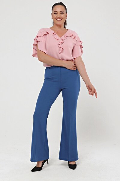 Zer Otantik Іспанські штани з широкими штанинами, великий розмір, сині