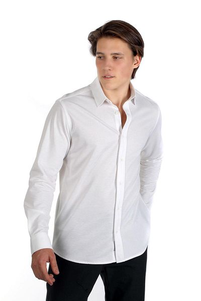 Lee Cooper Мъжка плетена риза Joles, бяла