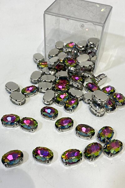 Limelia 5 Τεμάχια Οβάλ Μεταλλικές - Πέτρινες Χάντρες Μπεγκούλι με Θήκη