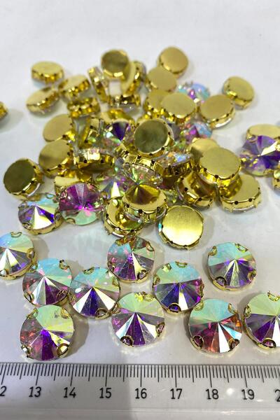 Limelia 5 bucăți de mărgele de sticlă cu picături de culoare miere, metal, pi...