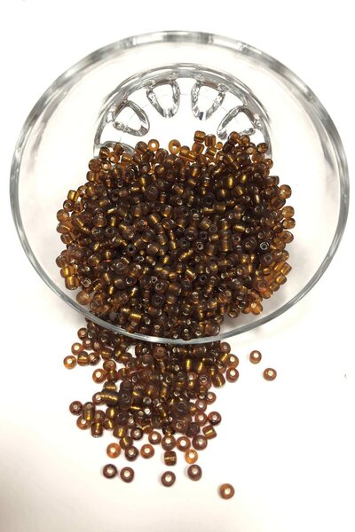 Limelia Mărgele de nisip maro transparent Dimensiune medie 4 mm 50 gr