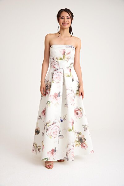 MAXXE 5869EST EMPİRME SATEN ELBİSE