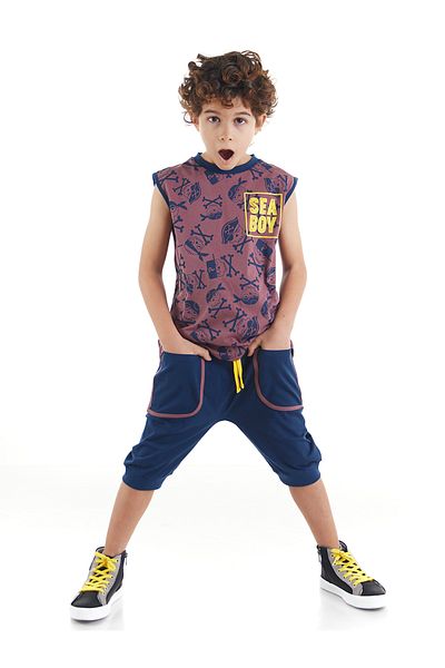 MSHB&G Tengeri póló Fiú póló Capri Shorts szett