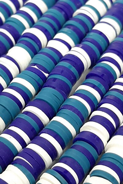 Limelia Mărgele de aluat Fimo de culoare albastră 6 mm