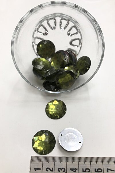 Limelia Piatră rotundă verde din plastic 10 buc