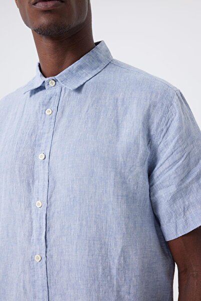 Lee Cooper Ανδρικό υφαντό πουκάμισο Agos - Μπλε