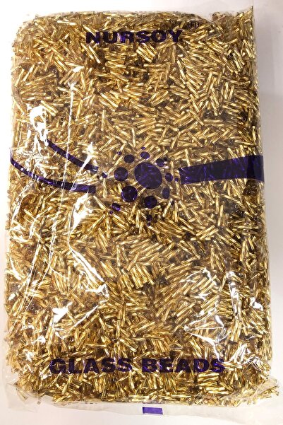 Limelia Mărgele tubulare albastre aurii 500 gr