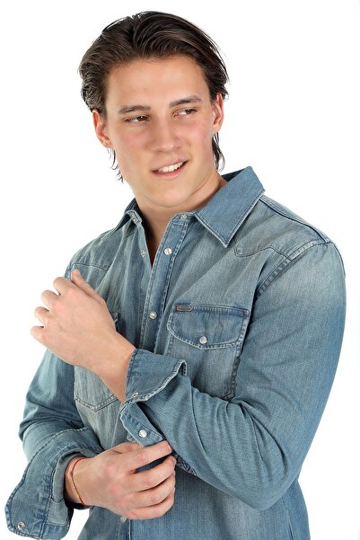 Lee Cooper Πουκάμισο Wolker Ekek Jean Melora Db Light