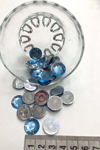 Limelia Кръгъл син пластмасов стълбов камък 20 гр.