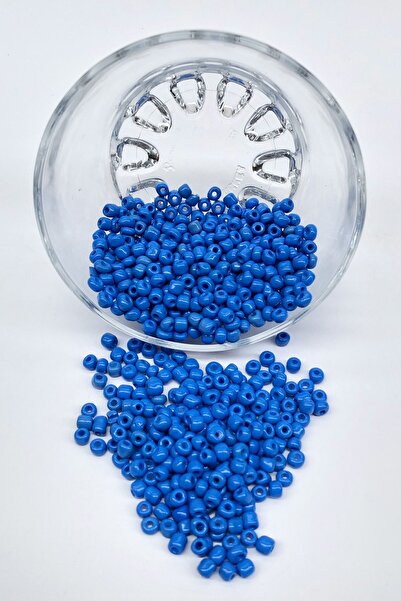 Limelia Матово синьо пясъчно мънисто 4 мм