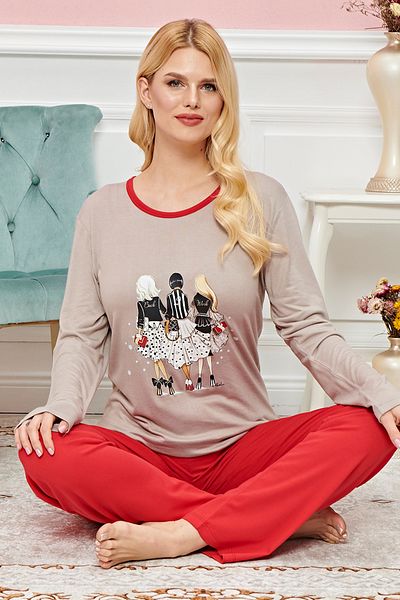 Skygo Model nr. 7619 - Set de pijamale cu mânecă lungă