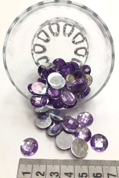 Limelia Piatra de susținere din plastic rotundă de culoare liliac 20 gr