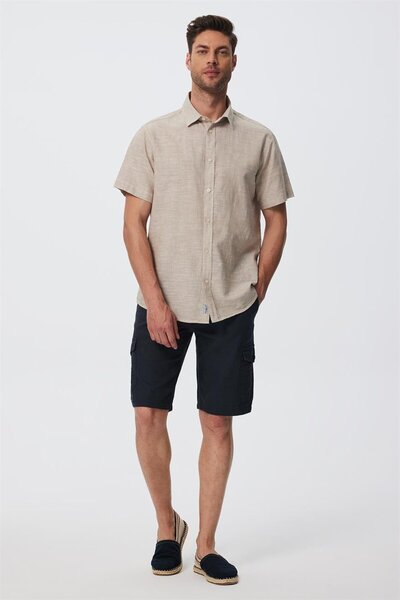 Lee Cooper Andre Men's Woven Shirt Beige