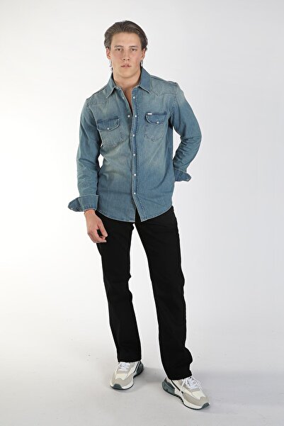 Lee Cooper Πουκάμισο Wolker Ekek Jean Melora Db Light