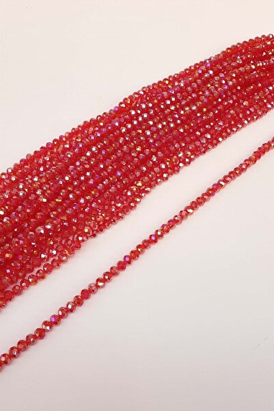 Limelia Διαφανείς κόκκινες κρυστάλλινες χάντρες Janjanlı 8 χιλιοστά