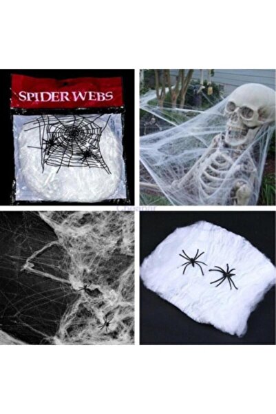 BeySüS Halloween Örümcek Ve Ağ Seti Beyaz