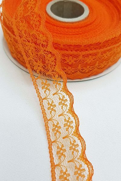 ESPEREST Orange Lace Ribbon 2.5 cm – Ribbon – Ribbon