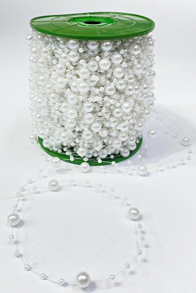 Limelia Beyaz Misinalı Şerit İnci 10 mt