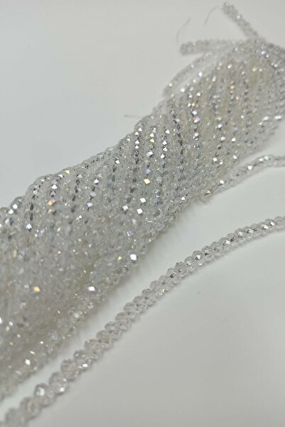 Limelia Beyaz Kristal Boncuk 6 mm