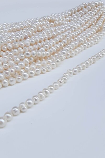 Limelia Perla de sticlă naturală cremă 7-8 mm