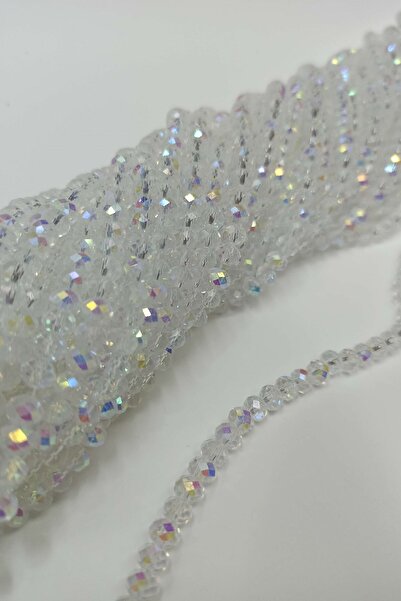 Limelia Λαμπερές λευκές κρυστάλλινες χάντρες 6 χιλιοστών