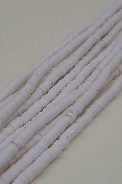 Limelia Бели мъниста фимо тесто 4 мм