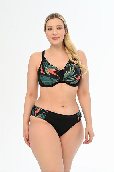 AQUAVİVA Aquaviva Large Size Black Bikini - Apollonia Pattern and Gathering