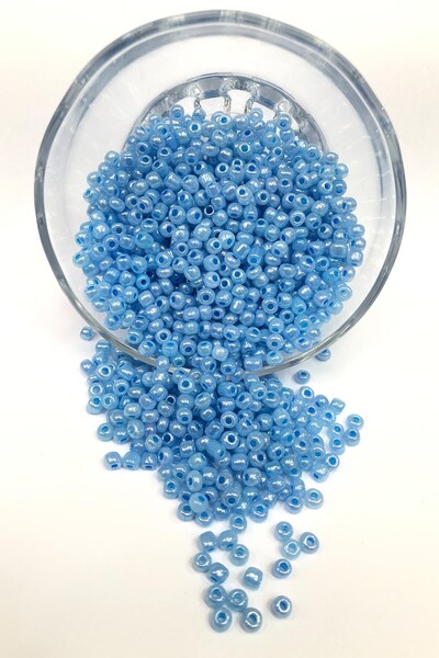 Limelia Яркосини пясъчни мъниста 4 мм 50 г