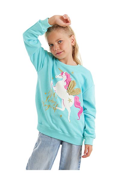 MSHB&G Dívčí mikina Unicorn Mint
