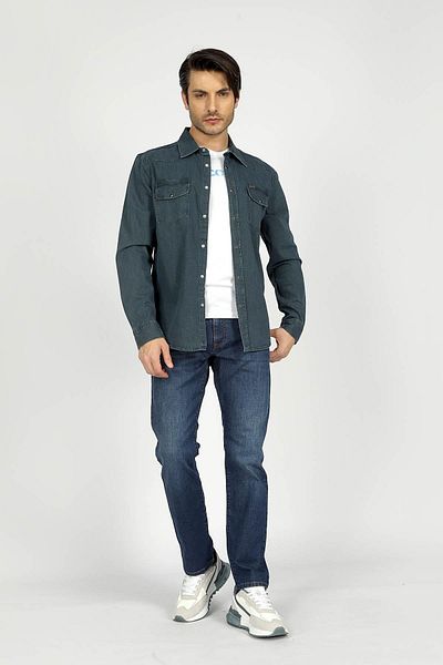 Lee Cooper Мъжка дънкова риза Walker 2, 100% памучен цвят