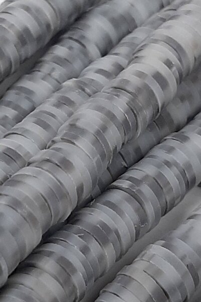 Limelia Mărgele din aluat Fimo de culoare gri 6 mm