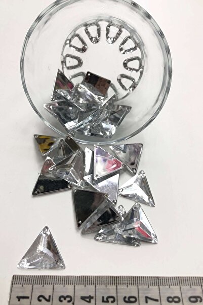 Limelia Διαφανές Τρίγωνο Πλαστικό Στήριγμα Πέτρα 10 τεμάχια