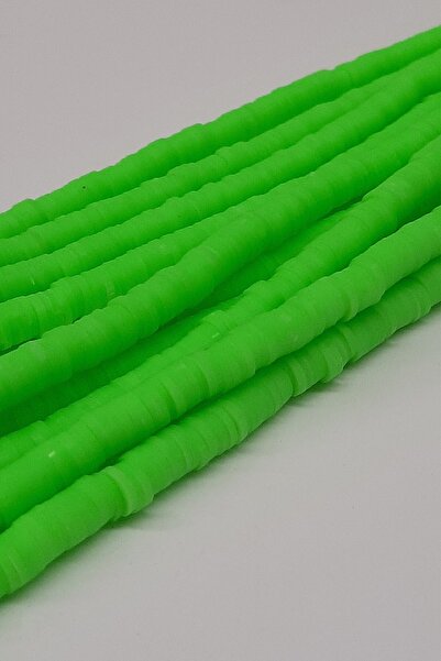 Limelia Mărgele de aluat Fimo verde neon 6 mm