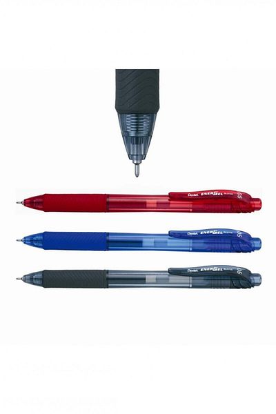 Pentel Energel 0.5 Mm Press-on Gel Pen Red / Bln105b