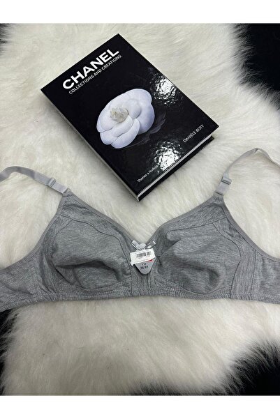 Liza حمالة صدر مستقيمة من القطن الممشط باللون الرمادي