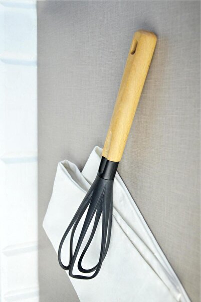 Nishev Small Wooden Handle Whisk Kitchen Tool -x000052