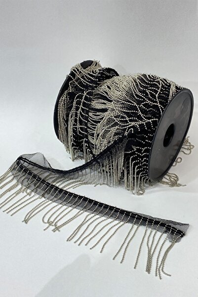 Limelia شريط شرابة معدنية بسلسلة معدنية 1 متر