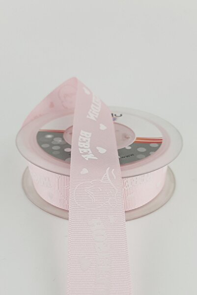 Limelia Panglică Grosgrain Imprimată Baby Welcome Roz Deschis 2,50 cm 20 m